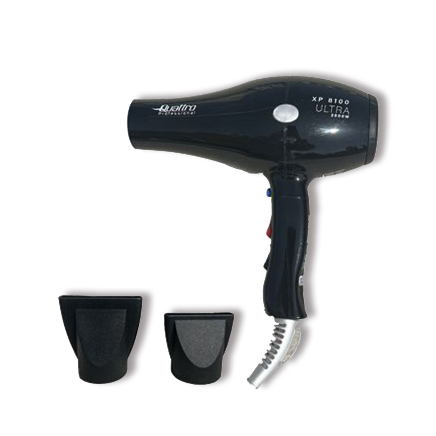 Quattro Professional Xp 8100 Ultra 2600W Black Hair Dryer | Madi